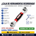 Llave Multifuncional 52 en 1 — Cabezal Giratorio 360° | Métrico y Estándar | Acero Alto Carbono ⚙️✨