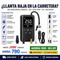 Compresor de Aire Digital Portátil — Apagado Automático | Pantalla LCD | Para Carro, Moto y Bici ⚡🛞