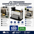 Organizador de Fregadero 3 en 1 de Acero Inoxidable