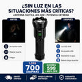 Linterna Táctica Recargable 7 LED con Display Digital USB