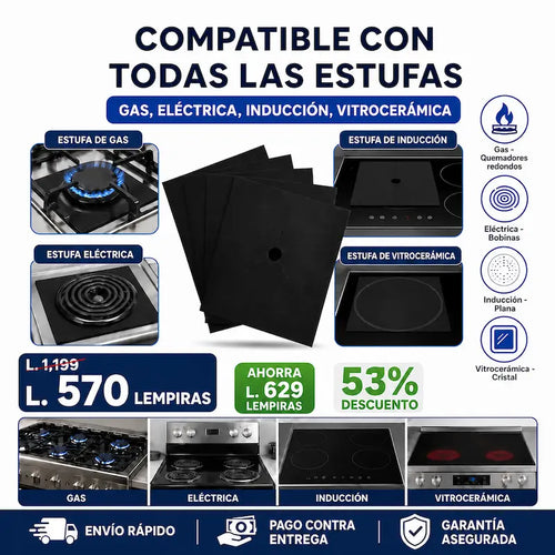 CleanStove Pro™ – Protector Reutilizable para Estufa