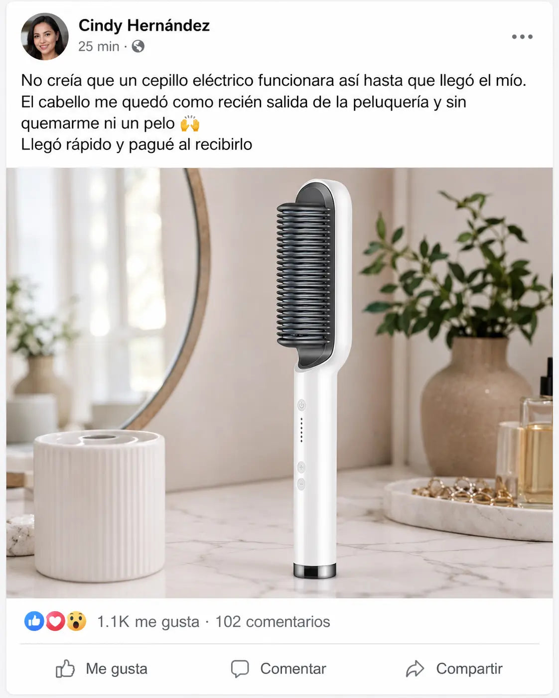 Cepillo Alisador Premium Amazon Importado de Alta Temperatura con garantía 12 Meses