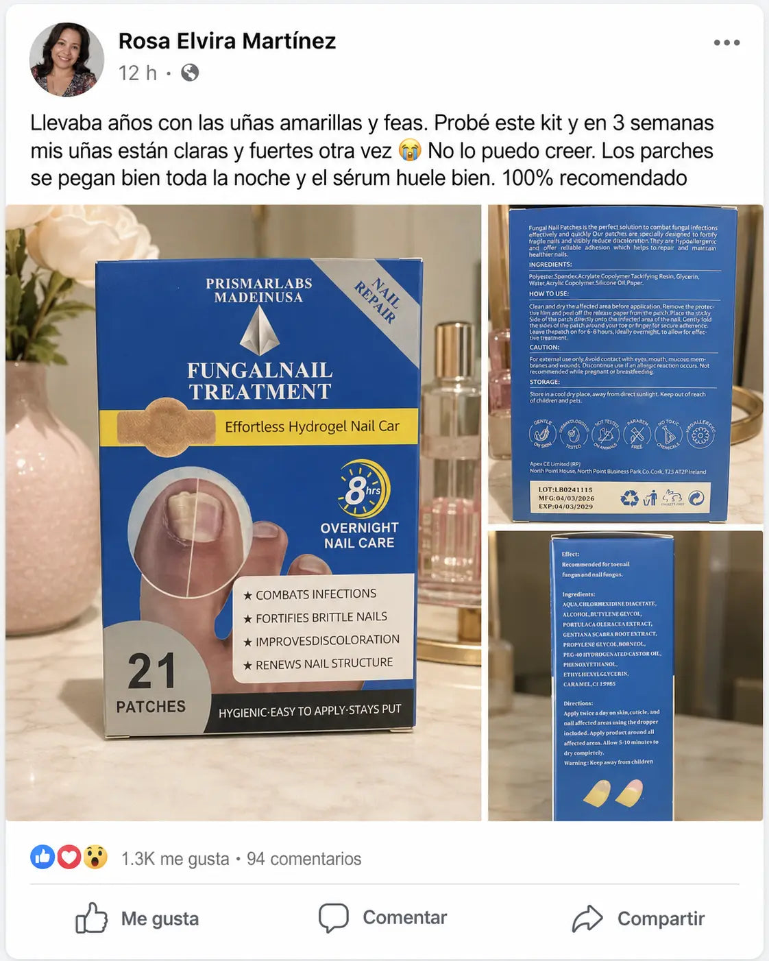 💅 NailClear Pro 2en1 | Kit Parches + Sérum para Uñas con Hongos | Acción Overnight 8 Horas | Uñas Claras y Fuertes | Pago al Recibir Honduras