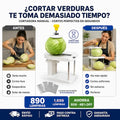 Cortadora Manual de Verduras con 3 Cuchillas de Acero