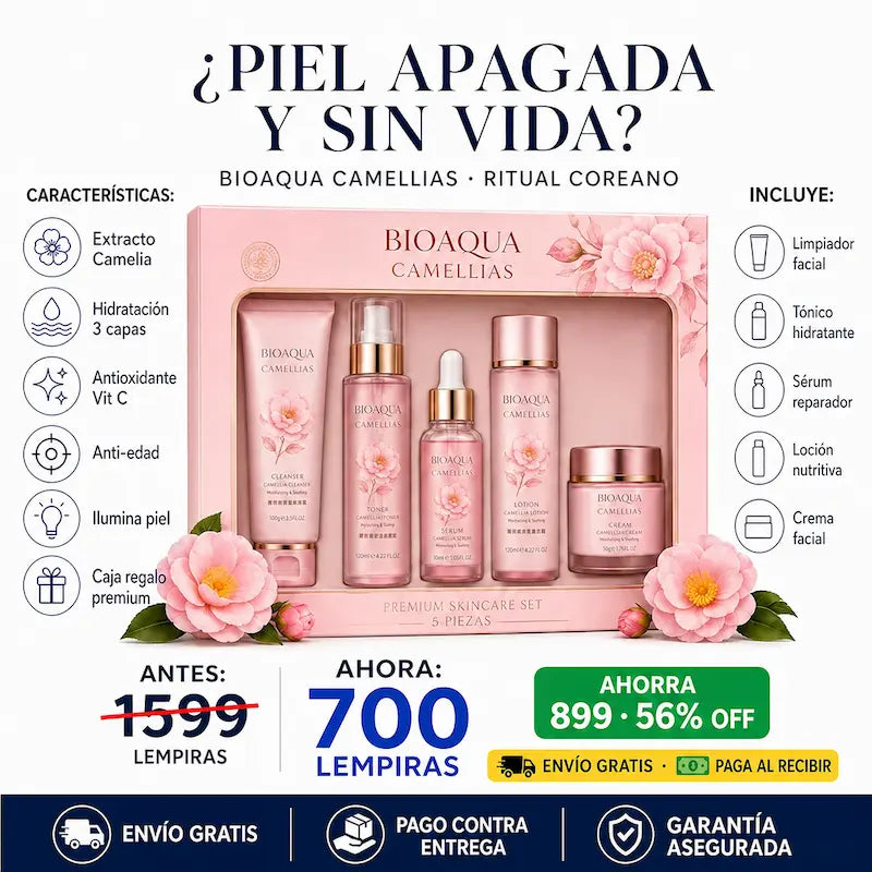 🌸 BIOAQUA Camellias — ¡El Set de Skincare que Tu Piel Estaba Esperando!