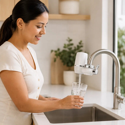 AquaPure Pro 7F | Filtro Purificador de Agua para Grifo | 7 Capas de Filtración | Elimina Cloro, Óxido y Bacterias | Pago al Recibir Honduras