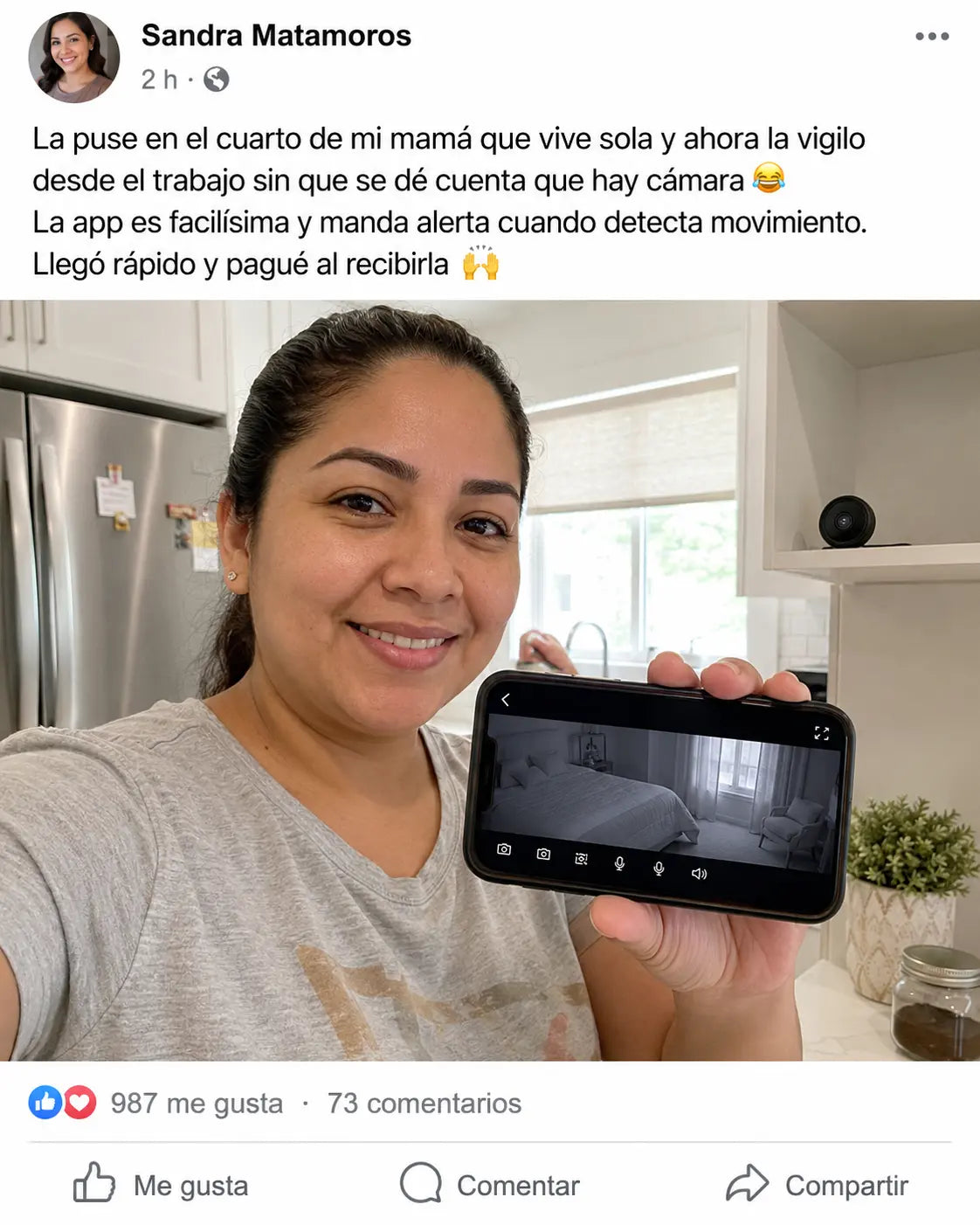 SpyCam Pro A9 WiFi | Mini Cámara Seguridad 1080P | Visión Nocturna + Detección Movimiento | Ver desde el Celular | Pago al Recibir Honduras
