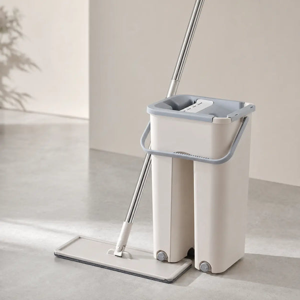 🧹 CleanScratch Pro Mop | Mopa Plana con Cubo Separador | Escurrido Manos Libres | Giro 360° | Limpia Sin Agacharte | Pago al Recibir Honduras