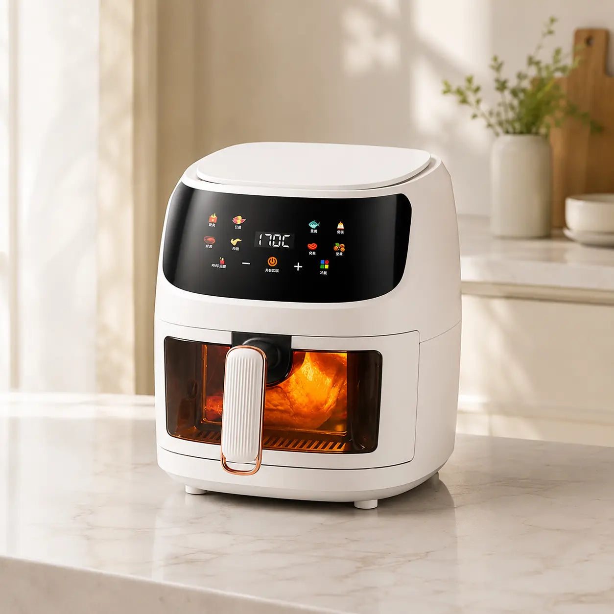 🍗 AirCrisp Pro 8L 2400W | Freidora de Aire Sin Aceite con Ventana | Pantalla Táctil | 8 Programas Automáticos | Para Toda la Familia | Pago al Recibir Honduras