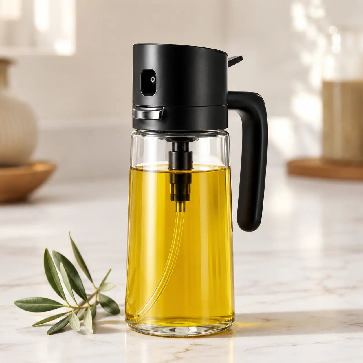 🫒 OilFlow Pro Smart | Aceitera Dispensadora con Sensor de Gravedad | Anti-Goteo | Vidrio Borosilicato 500ml | Se Cierra Sola | Pago al Recibir Honduras