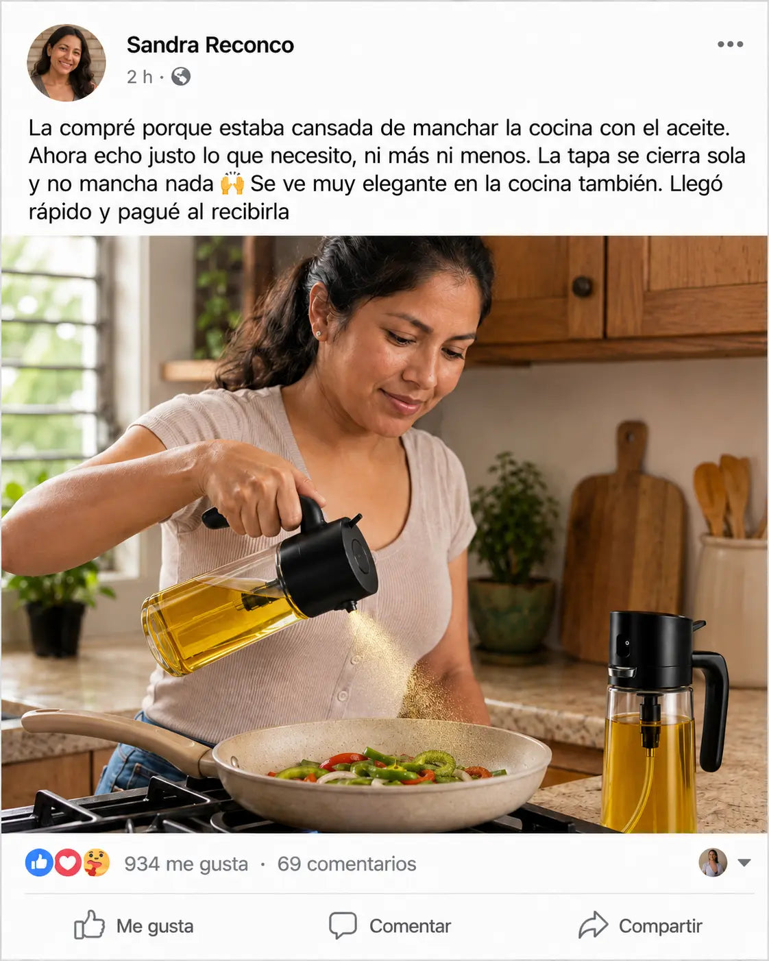 🫒 OilFlow Pro Smart | Aceitera Dispensadora con Sensor de Gravedad | Anti-Goteo | Vidrio Borosilicato 500ml | Se Cierra Sola | Pago al Recibir Honduras