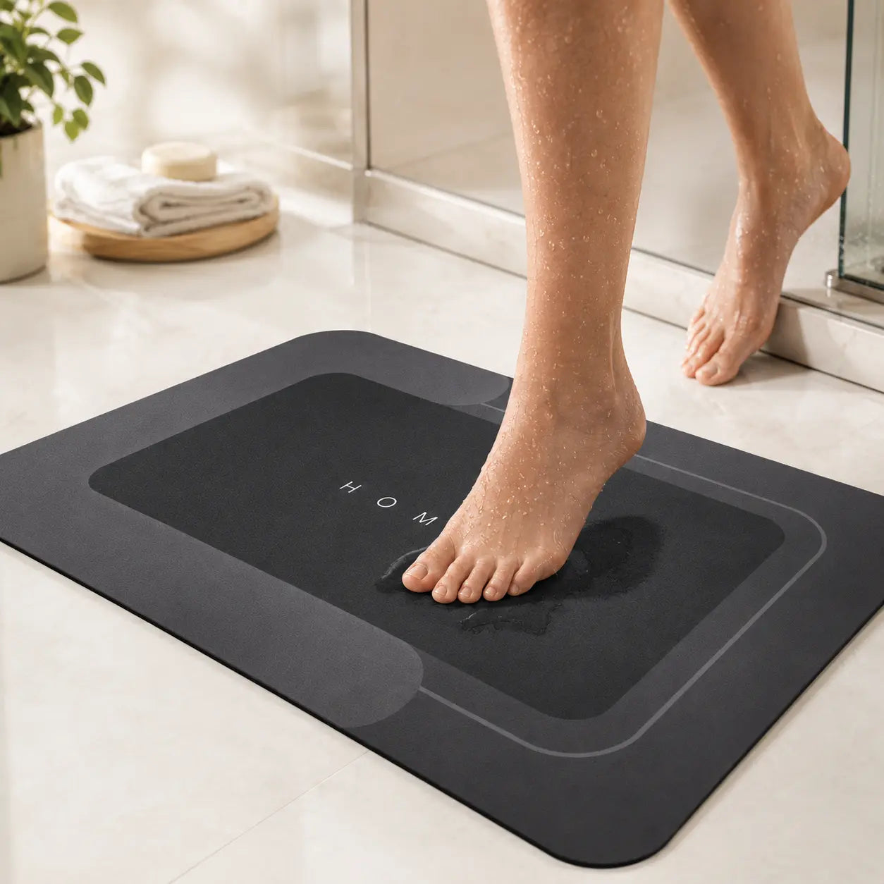 🚿 DryHome Mat 4L | Tapete de Baño Super Absorbente 4 Capas | Secado en 15 Segundos | Antideslizante | Barro de Diatomeas | Pago al Recibir Honduras