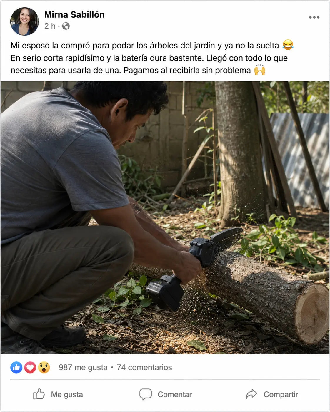 🪚 ChainCut Pro Mini 24V | Motosierra Eléctrica Portátil de Una Mano | Corta Ramas en Segundos | 550W Motor Cobre | Pago al Recibir Honduras