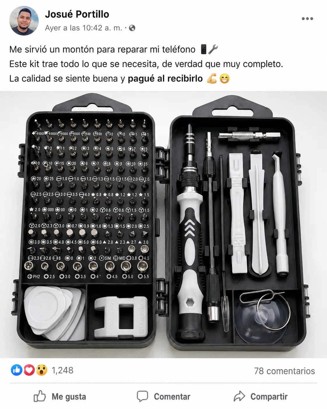 FixPro Kit 115en1 | Destornilladores de Precisión Magnéticos con Extensión Flexible y Estuche | Acero CR-V | Repara Celulares Laptops y Tablets | Pago al Recibir Honduras