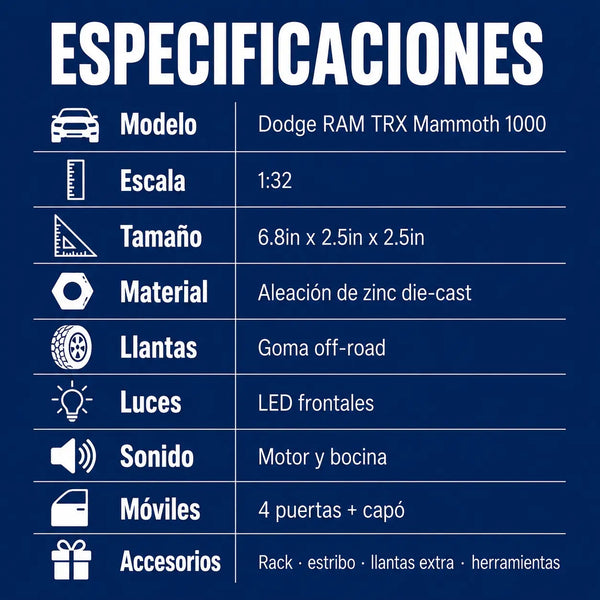 Especificaciones técnicas