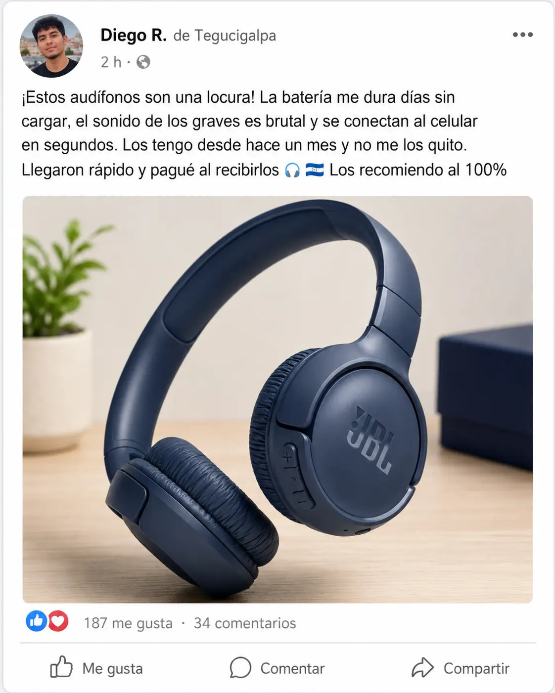 BassMax Pro | Audífonos Bluetooth 5.3 con 57 Horas de Batería Sonido Graves Potente y Carga Rápida | Plegable | Micrófono Integrado | Pago al Recibir Honduras