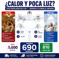 Foco-Ventilador LED E27 2 en 1 con Control Remoto — Luz + Aire Fresco en Segundos