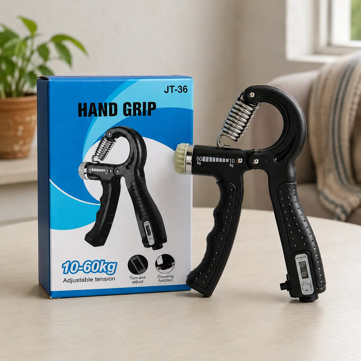 | Ejercitador de Mano Ajustable |GripForce Pro Resistencia 10-60kg | Contador Digital | Pago al Recibir Honduras