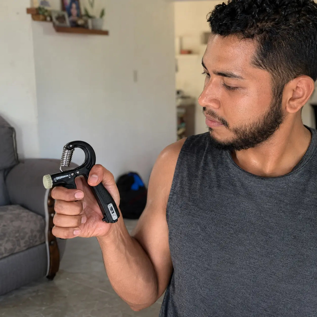 | Ejercitador de Mano Ajustable |GripForce Pro Resistencia 10-60kg | Contador Digital | Pago al Recibir Honduras