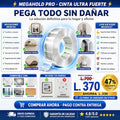 2x1 MegaHold Pro – Cinta Doble Cara Transparente Ultra Fuerte Paga uno recibe 2
