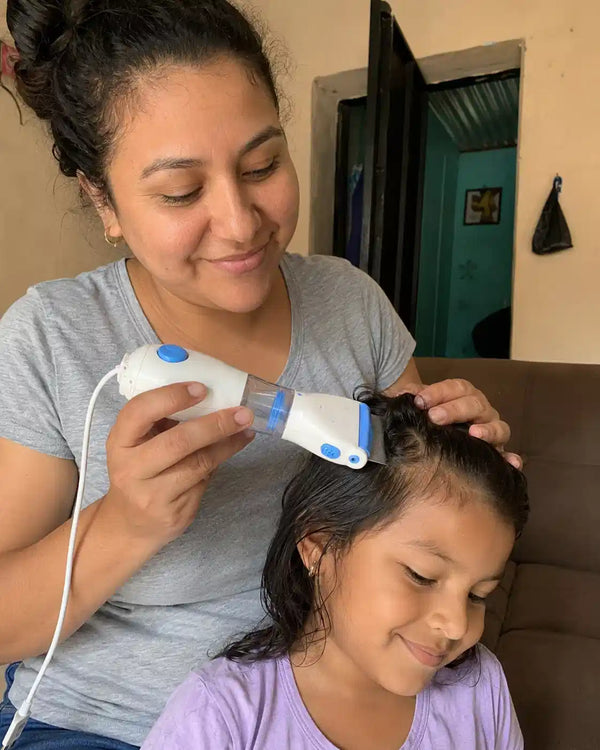 LiceOff Pro | Eliminador Eléctrico de Piojos y Liendres con Succión y Peine Acero Inoxidable | Sin Químicos | Luz LED | Seguro para Niños y Adultos | Pago al Recibir Honduras