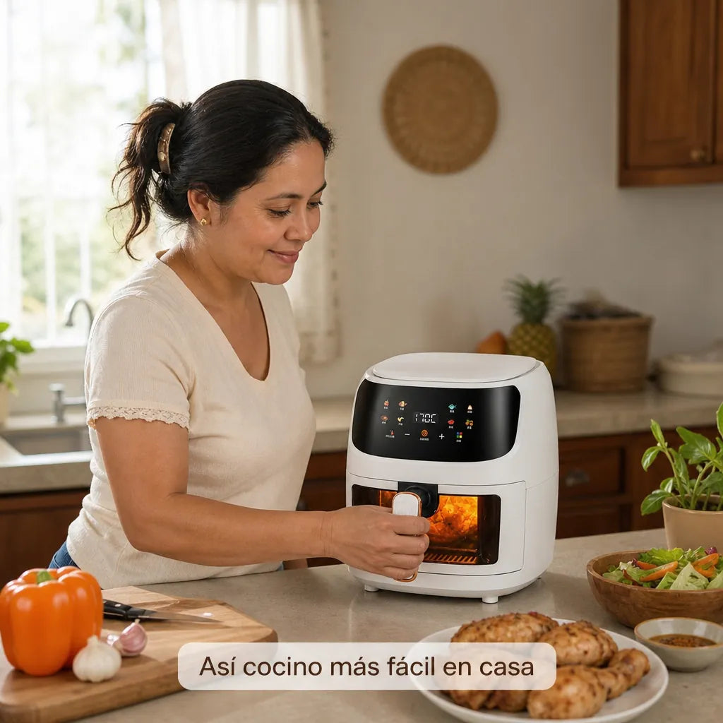 Freidora de Aire Sin Aceite | AirCrisp Pro 8L 2400W | Pantalla Táctil | 8 Programas Automáticos | Para Toda la Familia | Pago al Recibir Honduras