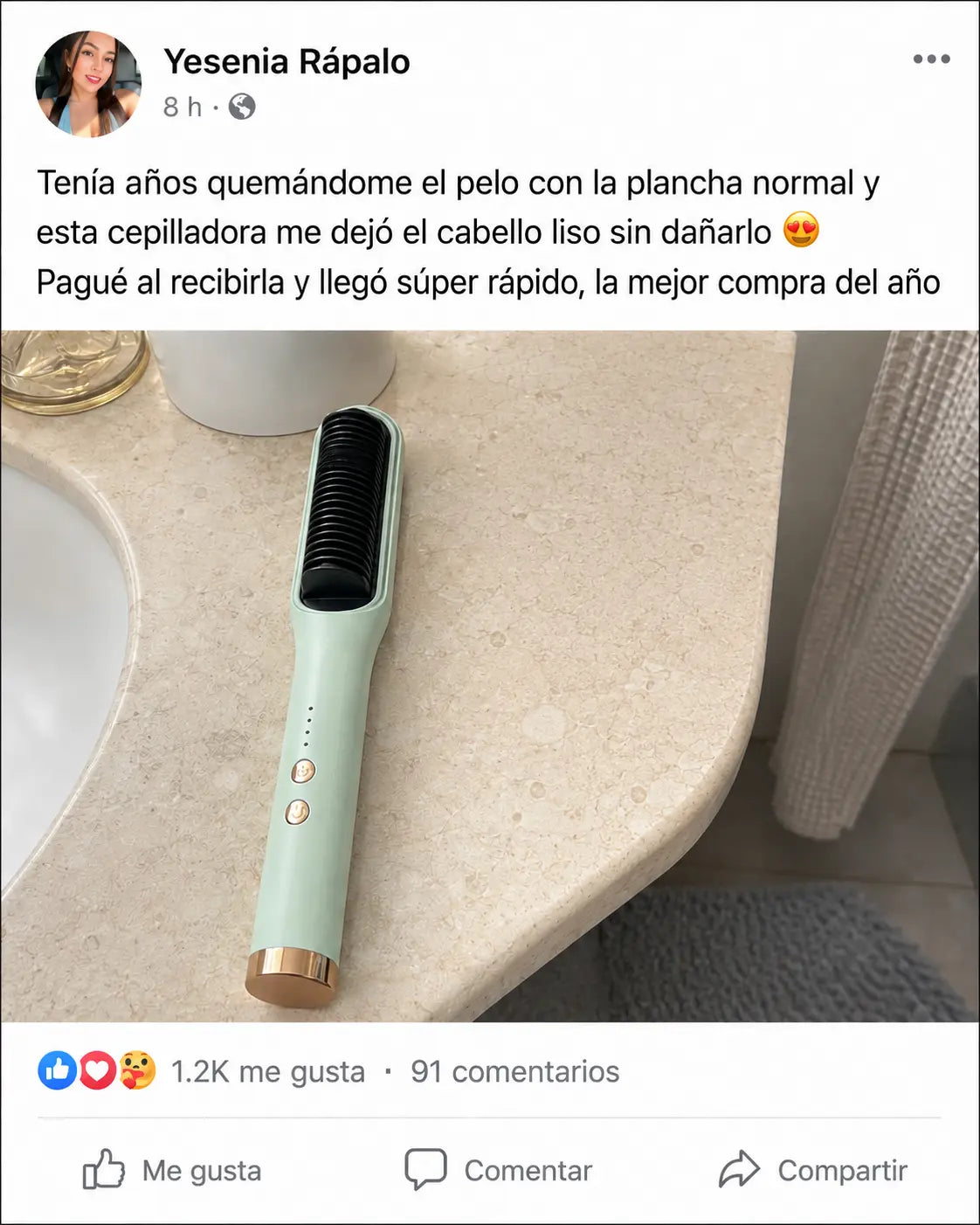 Alisadora Kerati 3D Pro | Alacia sin Jalones ni Quemaduras | 5 Niveles de Calor | Cerámica y Tourmalina | Pago al Recibir Honduras