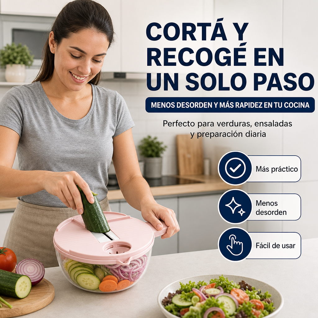 Cortador Multifuncional con Recipiente | Corta y Recoge en un Solo Paso | Fácil, Práctico y Rápido | Pago al Recibir Honduras