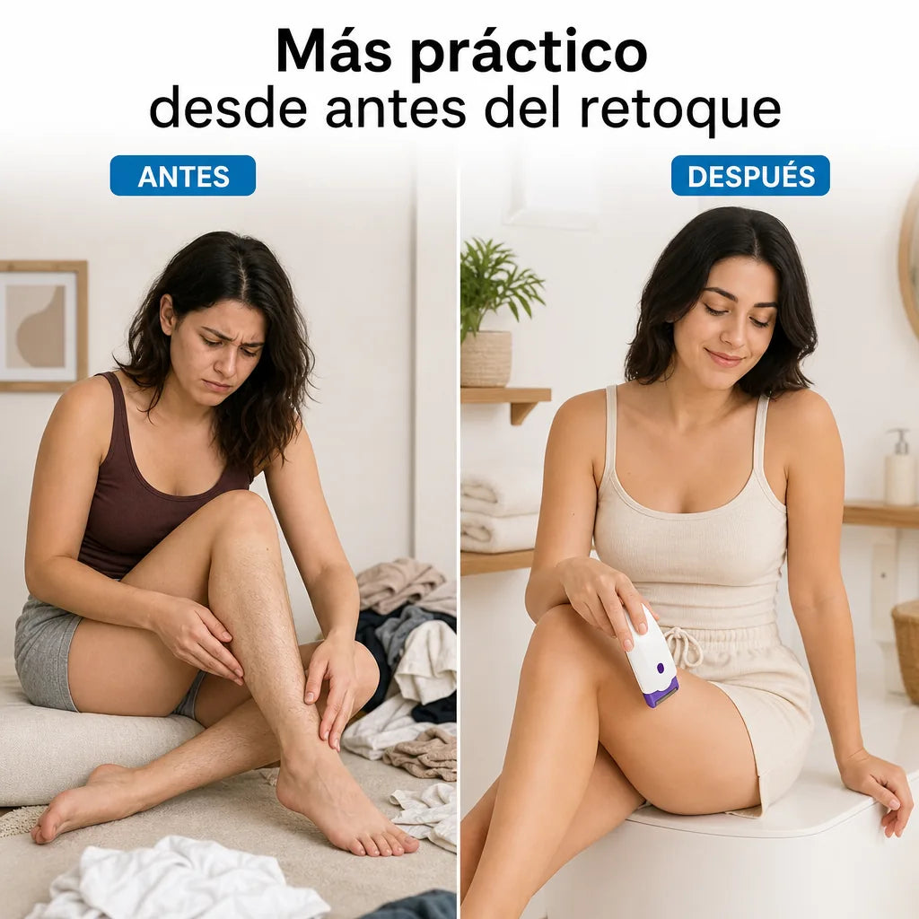 Depiladora Eléctrica Recargable Indolora 2 en 1 — Piel Suave Sin Dolor, Sin Cera y Sin Salón