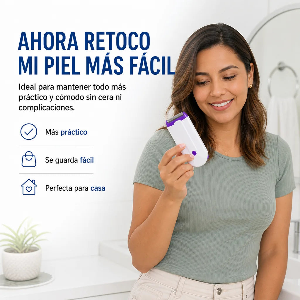 Depiladora Eléctrica Recargable Indolora 2 en 1 — Piel Suave Sin Dolor, Sin Cera y Sin Salón