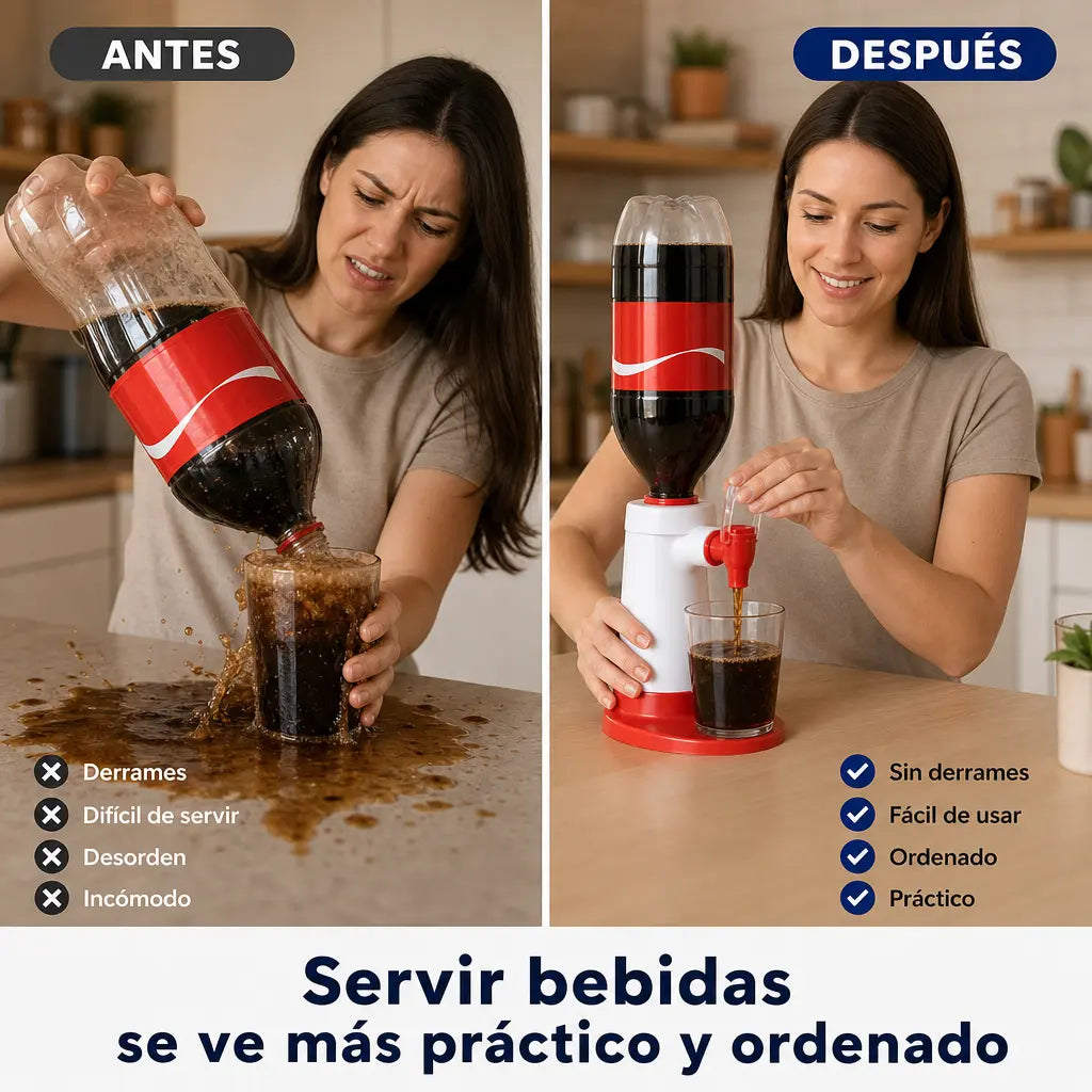 Dispensador Manual para Botellas de 2 Litros con Válvula Antiderrames | Sirve Refrescos Sin Esfuerzo + Fácil de Usar | Pago al Recibir Honduras