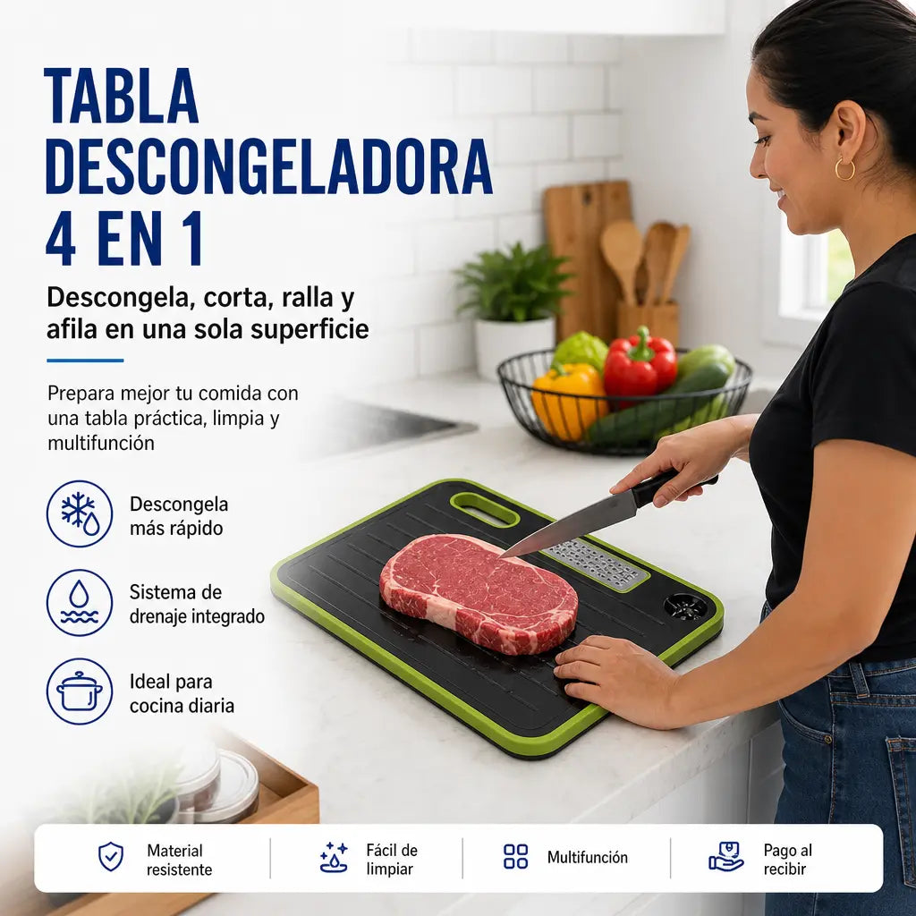 Tabla Descongeladora 4 en 1 para Cocina