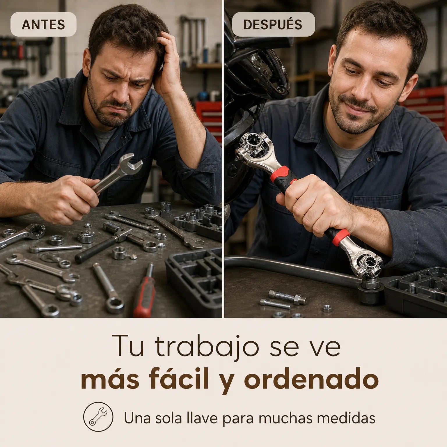 Llave Multifuncional 52 en 1 | Cabezal Giratorio 360° + Métrico y Estándar | Pago al Recibir Honduras