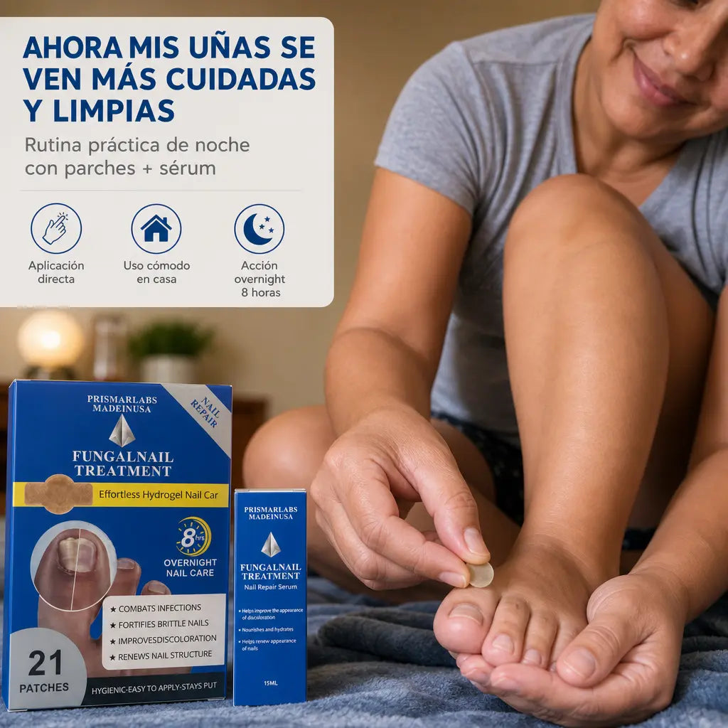 Kit de Parches y Sérum para Uñas con Hongos NailClear Pro 2en1 con Acción Overnight 8 Horas para Uñas Más Claras y Cuidadas | Pago al Recibir Honduras