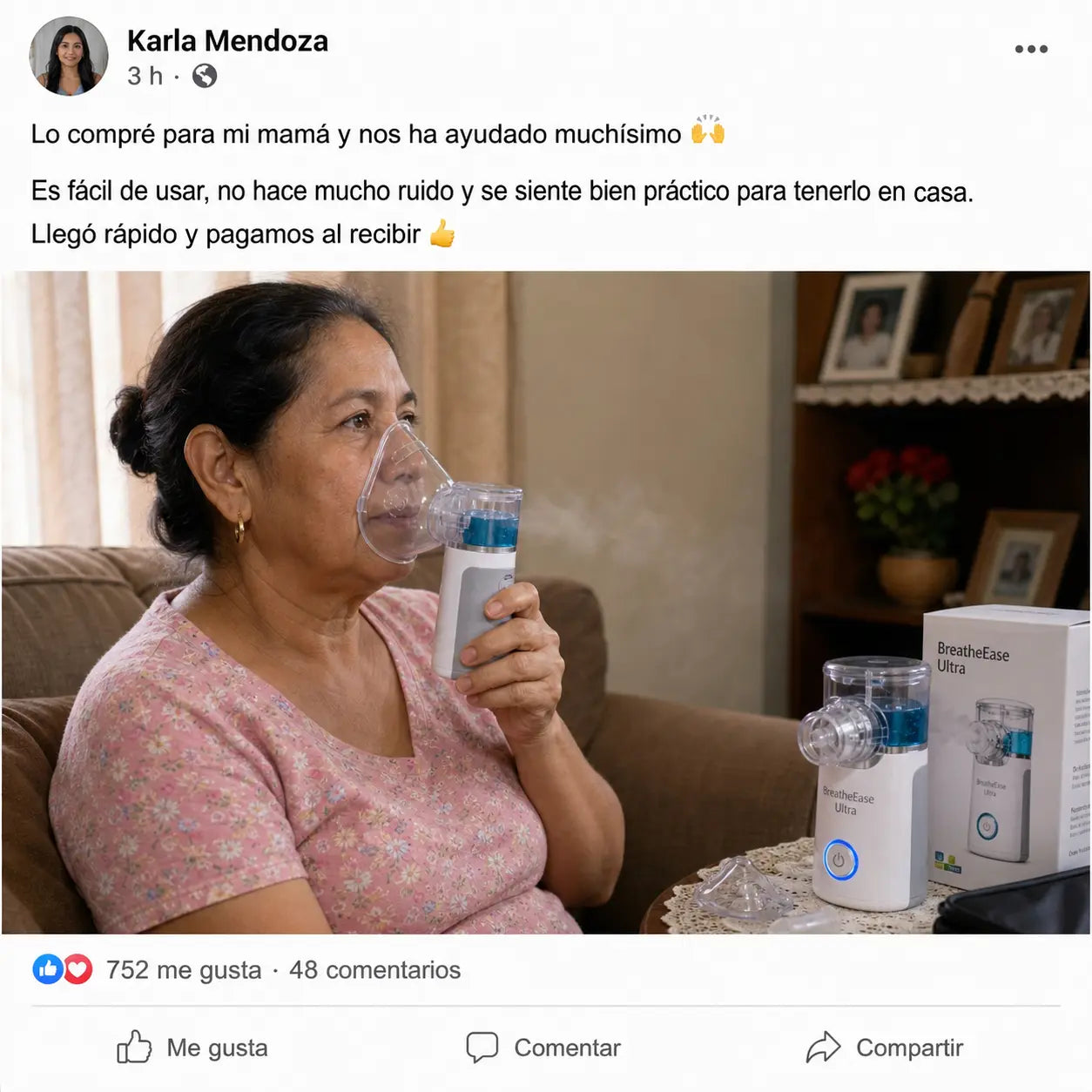 BreatheEase Ultra™ – Nebulizador Ultrasónico Portátil Certificado