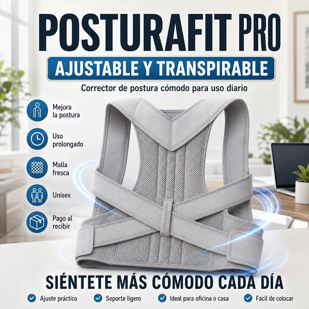 | Corrector de Postura Ajustable |PosturaFit Pro Malla Transpirable | Unisex | Pago al Recibir Honduras