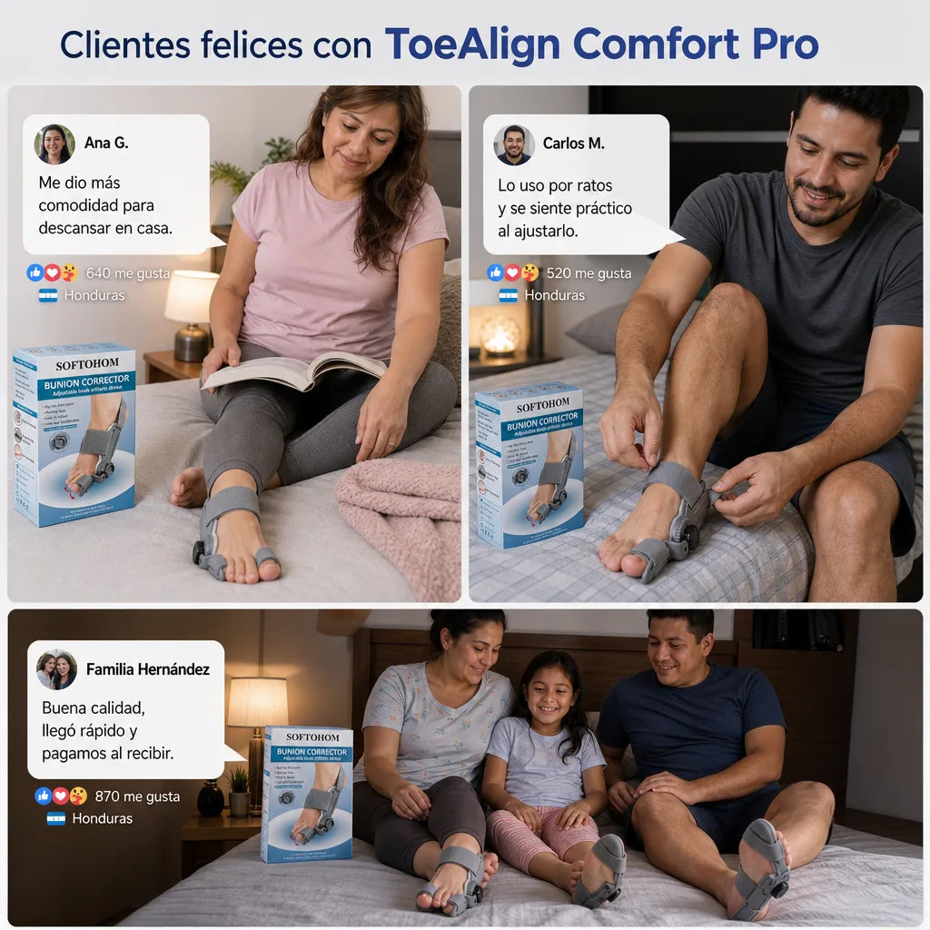 | Corrector de Juanete Ajustable |ToeAlign Comfort Pro  Almohadilla de Silicona | Día y Noche | Pago al Recibir Honduras