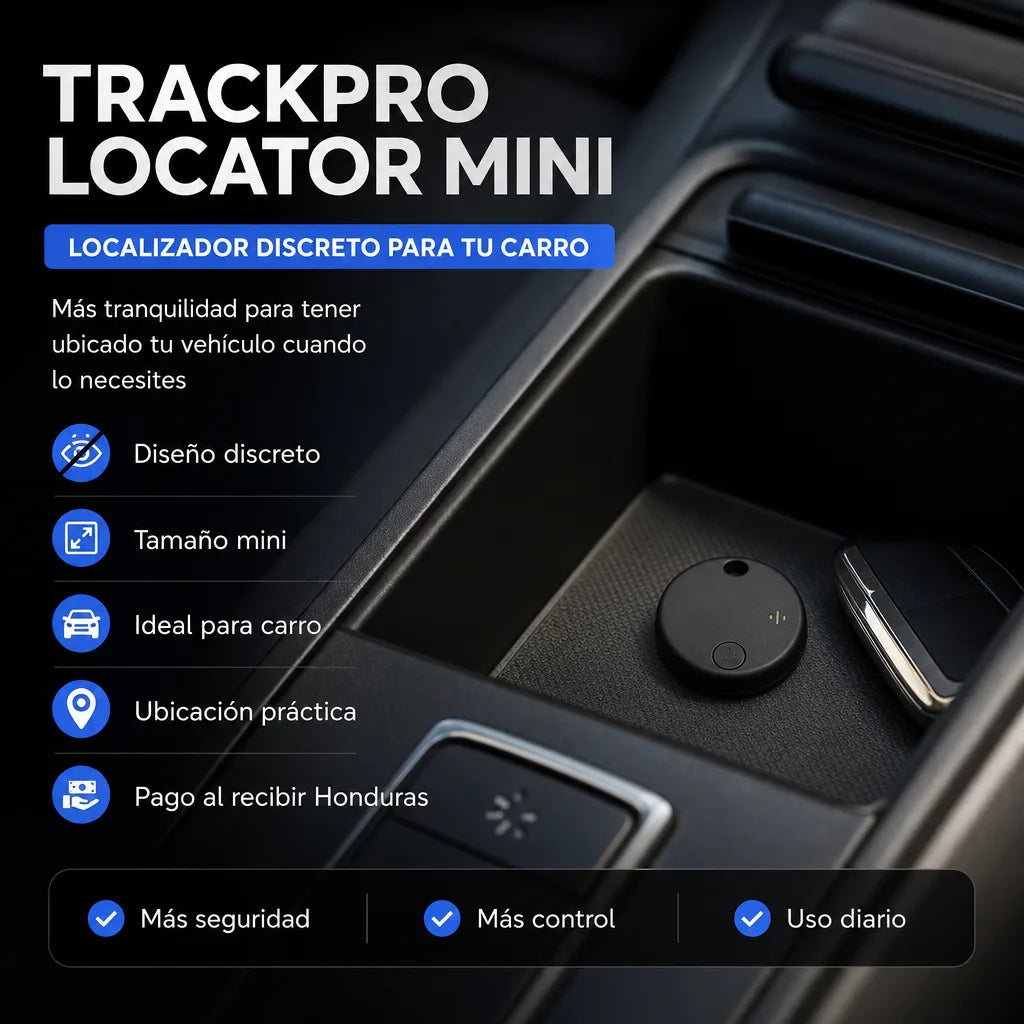 Rastreador Bluetooth TrackPro Locator Mini para Llaves, Mochila y Objetos Personales | Diseño Discreto y Compacto | Pago al Recibir Honduras