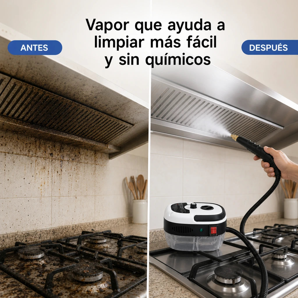 Limpiador a Vapor de Alta Temperatura VaporClean Pro 2500W sin Químicos para Limpiar Cocina, Aire Acondicionado y Más con Vapor Potente | Pago al Recibir Honduras